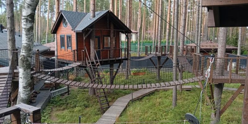 Строительство домиков на деревьях для детей